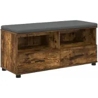 vidaXL Hallenbank Gerookte Eik 100 x 38 x 46 cm