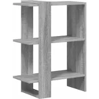vidaXL Boekenplank 2-laags 52 x 25 x 71,5 cm Bewerkt hout Grijs Sonoma