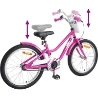 vidaXL Kinderfiets 18 Inch voor 5-7 jaar oud Donkerroze