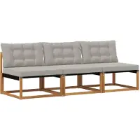 vidaXL 3 st Buiten Midden Sofa Massief Acacia Hout Naturel