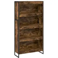 vidaXL Boekenkast 80 x 30 x 155 cm Bewerkt hout Rook Eik