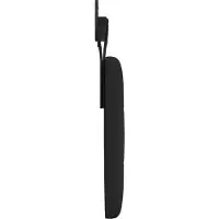 vidaXL Hangend hoofdbord Zwart Stof