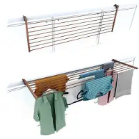 Foxydry Duo 162 cm wasrek balkon - corten - rechthoekige reling