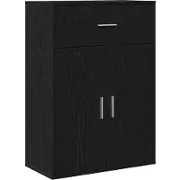 vidaXL Dressoir Zwart Eiken 60 x 30 x 84 cm Bewerkt hout