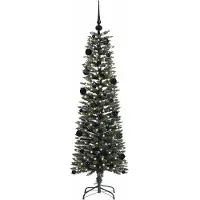 vidaXL Kunstkerstboom met 150 LED Groen 150 cm PVC en Plastic en Staal