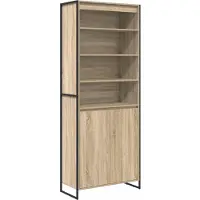 vidaXL Hoge Kasten Sonoma 79 x 36 x 200 cm Bewerkt hout