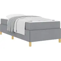 vidaXL Bedframe met matras Lichtgrijs 90 x 200 cm Stof