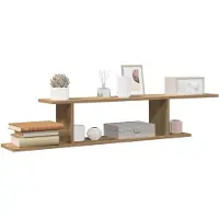 vidaXL Tv-wandschap 125x18x23 cm bewerkt hout artisanaal eikenkleurig