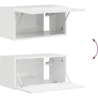 vidaXL Tv Wandkast Set 4 st Wit Bewerkt hout