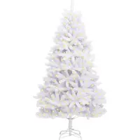 vidaXL Kunstkerstboom met 300 LED Wit 240 cm PVC en Metalen
