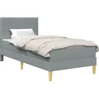 vidaXL Bedframe Lichtgrijs 80 x 200 cm Polyester