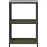 vidaXL Keukenplankeenheid HATTEM Olijfgroen 60 x 50 x 92 cm Staal