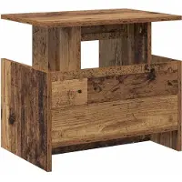 vidaXL TV Stand 50 x 35 x 45 cm Oudhout Bewerkt hout