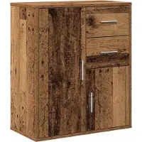 vidaXL Dressoir Oudhout 60 x 31 x 70 cm Bewerkt hout