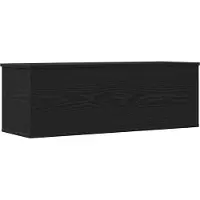 vidaXL Opslagdoos Zwart Eiken 102 x 35 x 35 cm Bewerkt hout