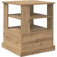 vidaXL Nachtkastje Artisan Eiken 50 x 50 x 60 cm Bewerkt hout