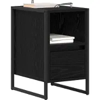 vidaXL Nachtkastje 2 st Zwart Eiken 39,5 x 30 x 50 cm Bewerkt hout