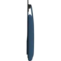 vidaXL Hangend hoofdbord Blauw Stof