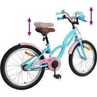 vidaXL Kinderfiets 18 Inch voor 5-7 jaar oud Lichtblauw