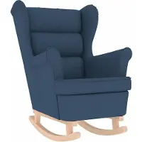 vidaXL Schommelstoel 74x90x102 cm stof blauw