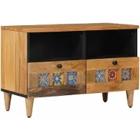 vidaXL TV Kast Naturel 70 x 33 x 46 cm Massief Mango Hout