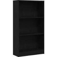 vidaXL Boekenkast Zwart Eiken 60x24x109 cm Engineered Wood