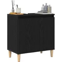 vidaXL Wastafelmeubel, zwart, eikenlook, 58 x 33 x 60 cm