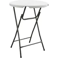 Garten - Statafel Wit KD - 80 x 110 cm - Wit & Kunststof - Inklapbaar & Stevig - Voor Feesten & Evenementen