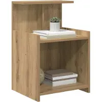 vidaXL Nachtkastje Artisan Eiken 40 x 35 x 60 cm Bewerkt hout
