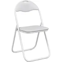 vidaXL Inklapbare stoel 8 st Kunstleer Wit 48 x 43,5 x 81 cm