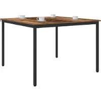 vidaXL Eettafels 110 x 110 x 75 cm Bewerkt hout Oud hout Rechthoekig
