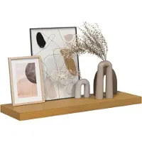 vidaXL Wandplank Muurmontage Beige 80 x 23,5 x 3,8 cm Bewerkt hout