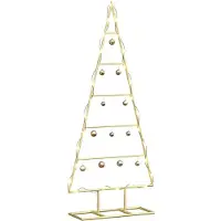 vidaXL Metalen kerstboom met standaard Goud 90 cm Poedercoated staal