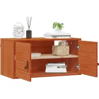 vidaXL Wandkast met plank Wasbruin 60 x 30 x 30 cm Massief grenenhout