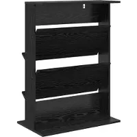 vidaXL Tijdschriftenrek Zwart Eiken 70 x 41 x 96 cm Bewerkt hout