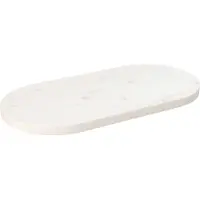 vidaXL Tafelblad ovaal 60x30x2,5 cm massief grenenhout wit