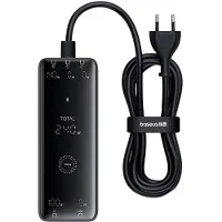 Baseus Opladers GaN Digital 240W 3xUSB-C, 1xUSB, 1xDC zwart