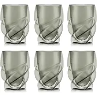 Bodum Dubbelwandig Glas Pavina Paris Twisted Grijs 270 ml (Set van 6)