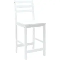 vidaXL Eetstoelen 2 st Massief Rubberhout Wit 40 x 47,5 x 99,5 cm