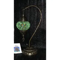 Halay Handgemaakte lamp - groene tafellamp van glas - 1 stuk - kleurrijke mozaïekdesign