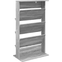 vidaXL Tijdschriftenrek Grijs Sonoma 70 x 41 x 126 cm Bewerkt hout
