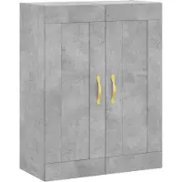 vidaXL Hoge kast 69,5x34x180 cm bewerkt hout betongrijs