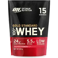 Optimum Nutrition Gold Standard 100% Whey Proteïnepoeder Heerlijke Aardbei 450 g (15 porties)