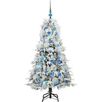 vidaXL Kunstmatige Hinged Kerstboom met 150 LED Wit 150 cm PE en PVC