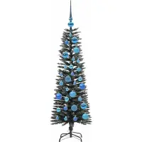 vidaXL Kunstkerstboom met 150 LED Groen 120 cm PVC en Plastic en Staal