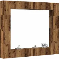 vidaXL 8-delig Tv-meubelset wandmontage bewerkt hout oud houtkleurig