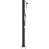 vidaXL Buiten Zonne-douche 20 l PVC en Aluminium Zwart