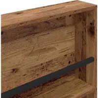 vidaXL Tijdschriftenrek met plank Oudhout 80 x 12 x 70 cm Bewerkt hout
