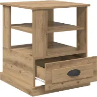 vidaXL Nachtkastje Artisan Eiken 50 x 50 x 60 cm Bewerkt hout