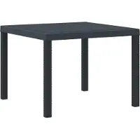 vidaXL Tuintafel, antraciet, 100 x 100 x 73 cm, polyrotan